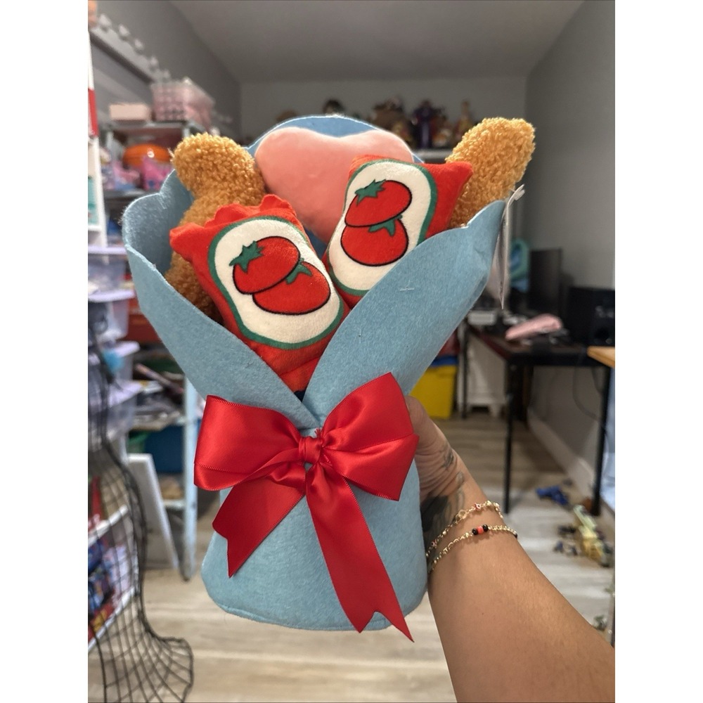 2026 Ruz Valentine's Day Dino Nuggets & Ketchup 14-Inch Plush Bouquet